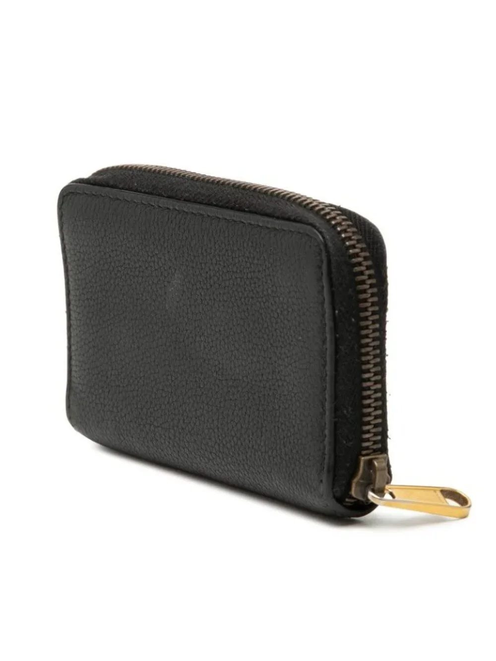Gucci Interlocking GG Logo Zip Around Coin Purse Black Leather - Picture 2 of 5